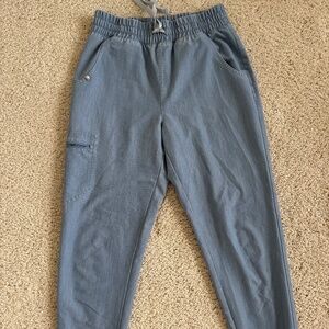 Figs High Waisted Scrub Pants Heather Indigo